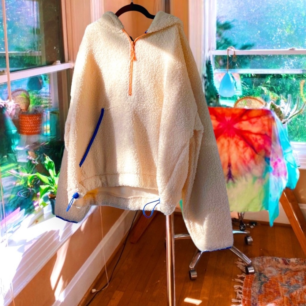 wild fable art deco teddy windbreaker jacket ⚡️